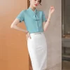 Sequined Natural High Waisted Pencil Fashion Elegant And Vintage Midi Skirts - Image 5
