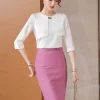 Sequined Natural High Waisted Pencil Fashion Elegant And Vintage Midi Skirts - Image 9