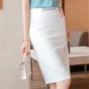 Sequined Natural High Waisted Pencil Fashion Elegant And Vintage Midi Skirts - Image 4
