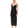 Diamonds Strapless V Neck Sleeveless Backless Shiny Party Bodycon Bandage Midi Dresses