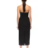 Diamonds Strapless V Neck Sleeveless Backless Shiny Party Bodycon Bandage Midi Dresses - Image 3