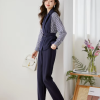 Striped Two Piece Elegant And Vintage Set Slim Belted  Blazers Outfits - Image 2