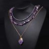 Trendy Irregular Raw Quart Pendant Natural Beads Necklaces - Image 3