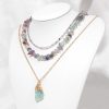 Trendy Irregular Raw Quart Pendant Natural Beads Necklaces - Image 2
