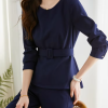 Two Pieces Set Fashion Long Sleeve Elegant Office Pants And Tops - Image 4