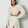 Casual Crop Top With High Waist Slit Loose Print 2 Piece Sets - Image 2