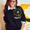 Casual Floral Round Neck Long Sleeve Pullover Hoodies - Image 5