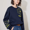 Casual Floral Round Neck Long Sleeve Pullover Hoodies - Image 7