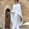Casual Solid High-Neck Loose Tops & Wide Leg Streetwear high Waist Two Pieces Pants Suits - Image 2