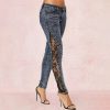 Casual Ripped Full Length High Waist Stretch Skinny Jeans