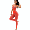 Casual Sleeveless Crop Top High Waist Leggings Seamless Yoga Set - Image 8