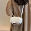 Classic Versatile Retro Large Capacity Textured Leather Flap Crossbody Square Handbags - Image 3