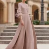 Designed Neckline 3/4 Length Sleeves Jumpsuit Beaded Wedding Guest Mother Dresses - Image 3