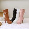 Elegant Crystal High Quality Long High Heel Boots - Image 7