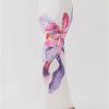 Elegant Floral Print Sleeveless Round Neck Crop Tops Long Skirts Party 2 Piece Set - Image 5
