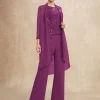 Elegant Jewel Neck Sleeveless Two-piece Sequins Party Mother Of The Bride Wedding Dress - Image 14