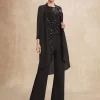 Elegant Jewel Neck Sleeveless Two-piece Sequins Party Mother Of The Bride Wedding Dress - Image 19