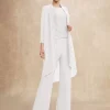 Elegant Jewel Neck Sleeveless Two-piece Sequins Party Mother Of The Bride Wedding Dress - Image 20