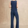 Elegant Jewel Neck Sleeveless Two-piece Sequins Party Mother Of The Bride Wedding Dress - Image 4