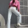 Casual Patchwork Lapel Long Sleeve Loose Stripe Shirt - Image 3