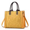 Elegant Patchwork Printed Large Capacity vintage Shoulder Handbag - Image 7