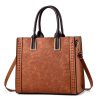 Elegant Patchwork Printed Large Capacity vintage Shoulder Handbag - Image 9