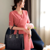 Elegant Patchwork Printed Large Capacity vintage Shoulder Handbag - Image 3