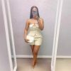 Elegant Single-Breasted Strapless Top and Shorts Two Piece Set - Image 5
