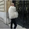 Elegant Soft Open Stitch Oversize Loose Fur Coat Outerwear - Image 7