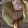 Elegant Soft Open Stitch Oversize Loose Fur Coat Outerwear - Image 16