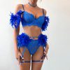 Feathers Solid Adjusted-straps Back Closure Underwear Lingerie Super Bra Set - Image 26