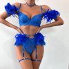Feathers Solid Adjusted-straps Back Closure Underwear Lingerie Super Bra Set - Image 25