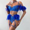 Feathers Solid Adjusted-straps Back Closure Underwear Lingerie Super Bra Set - Image 24