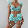 Feathers Solid Adjusted-straps Back Closure Underwear Lingerie Super Bra Set - Image 31