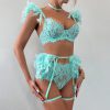 Feathers Solid Adjusted-straps Back Closure Underwear Lingerie Super Bra Set - Image 30