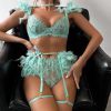 Feathers Solid Adjusted-straps Back Closure Underwear Lingerie Super Bra Set - Image 29