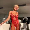 Lingerie Lace Body Sissy Open Crotch Floral Lace Up Tights Valentine Bodysuit - Image 6