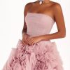 Luxury Strapless Tiered Birthday Party Prom Gowns Gala Special Events Tea-Length Dress - Image 2