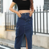 Trendy Slim Slit Long Bag Hip Multi-Pocket High-Waist Skirt - Image 3