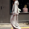 Casual Drawstring Solid Color Loose Wide Leg Bottoms Pants - Image 8