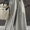Casual Drawstring Solid Color Loose Wide Leg Bottoms Pants - Image 7