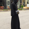 Casual Drawstring Solid Color Loose Wide Leg Bottoms Pants - Image 10