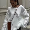 Casual Fringe Jewel Neck Pullovers Polyester Sweaters - Image 2