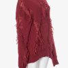 Casual Fringe Jewel Neck Pullovers Polyester Sweaters - Image 5
