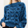 Casual Geometric O Neck Long Sleeve Retro Office Lady Pullover Sweater - Image 5