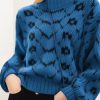 Casual Geometric O Neck Long Sleeve Retro Office Lady Pullover Sweater - Image 6
