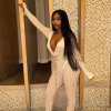 Casual Knit Stripe V-Neck Slim Fit Ankle-Length High Street Sweater Jumpsuits - Image 10