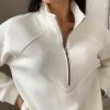 Casual Long Sleeve Solid Color Fleece Pullover Hooded Sweatshirt 2-Piece Set - Image 3