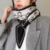 Casual Multifunction Head Silk Print Knitted Scarf - Image 2