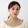 Casual Ruffles Turtleneck Knitted Collar Scarf - Image 3